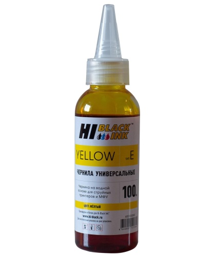 Чернила Epson (Тип E), на водной основе, желтый, 0,1 л Hi-Black Чернила Epson (Тип E), на водной основе, желтый, 0,1 л Hi-Black