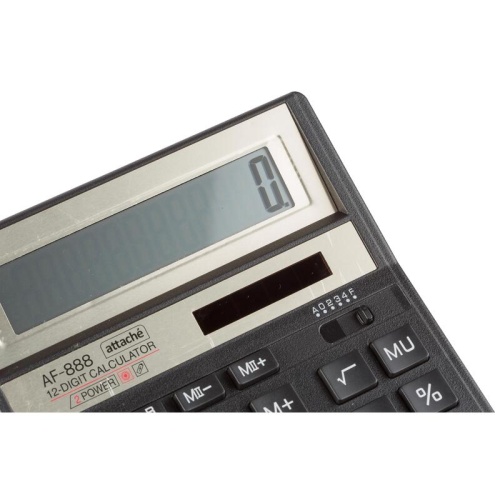Калькулятор настольный Attache ASF-888 12-разрядный черный 204x158x40 мм Калькулятор настольный Attache ASF-888 12-разрядный черный 204x158x40 мм