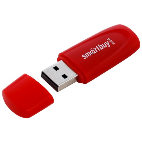 Память USB Flash 32 GB Smartbuy "Scout" USB 2.0 Flash Drive, красный