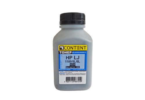 Тонер HP LJ 1100/5L/6L, Bk, 140 г, Content тонер hp lj 1100/5l/6l, bk, 140 г, content