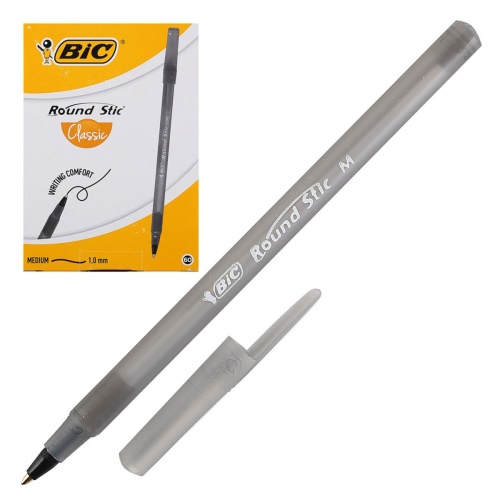 Ручка шариковая Bic "Round Stic" черная, 1,0мм