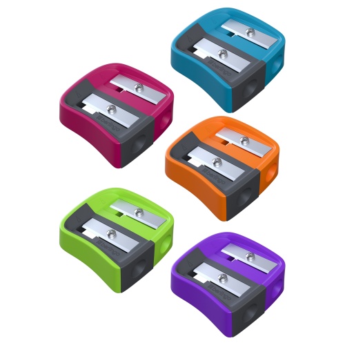 Точилка пластиковая Berlingo "Color Zone Duo", 2 отверстия, для цветных и ч/г карандашей, блистер, а Точилка пластиковая Berlingo "Color Zone Duo", 2 отверстия, для цветных и ч/г карандашей, блистер, а