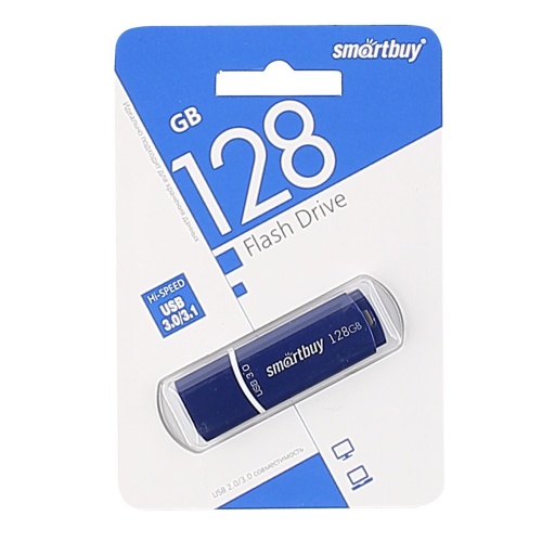 Память USB Flash 128 GB Smartbuy "Crown" USB 3.0 Flash Drive, синий