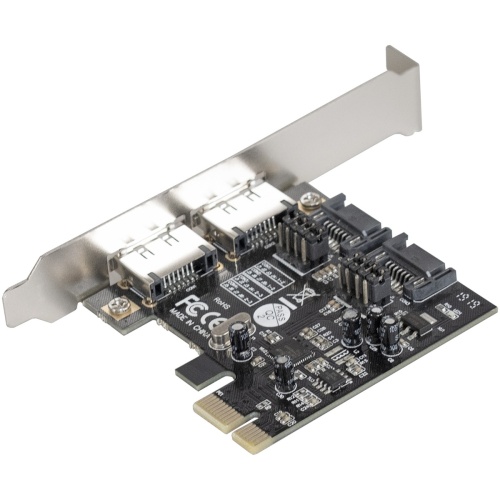 Контроллер ExeGate EXE-501 PCI-E 2.0, SATA3 6Gb/s, 2 int+2 ext (OEM)