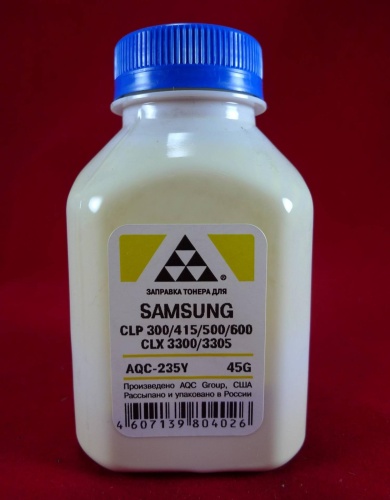 тонер samsung clp 300, y, 45 г, aqc