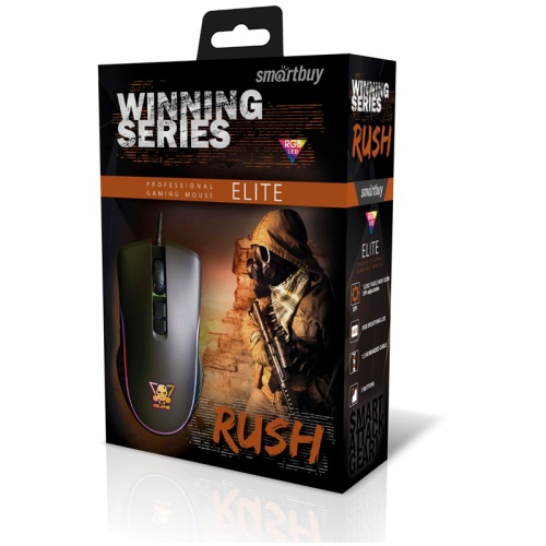 Мышь проводная Smartbuy RUSH Elite черный