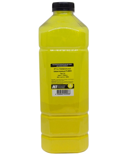 Тонер HP CLJ ProM452, Сферизованный, Тип 2.4, Y, 500г, Hi-Black тонер hp clj prom452, сферизованный, тип 2.4, y, 500г, hi-black