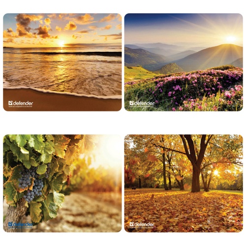 Коврик для мыши Defender Silk Pad Nature 230*190*1,6мм, ассорти 10 видов