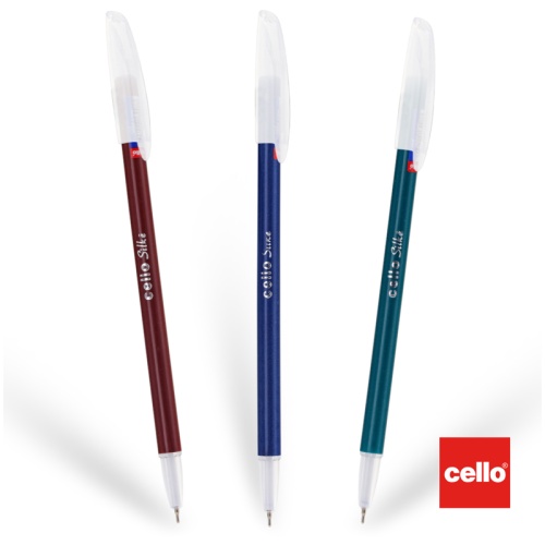 Ручка шариковая Cello "Silke" синяя, 0,7мм, штрих-код, корпус ассорти