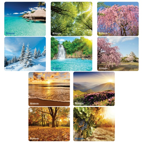 Коврик для мыши Defender Silk Pad Nature 230*190*1,6мм, ассорти 10 видов