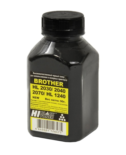 тонер brother hl-2030/2040/2070/1240, bk, 90 г, hi-black