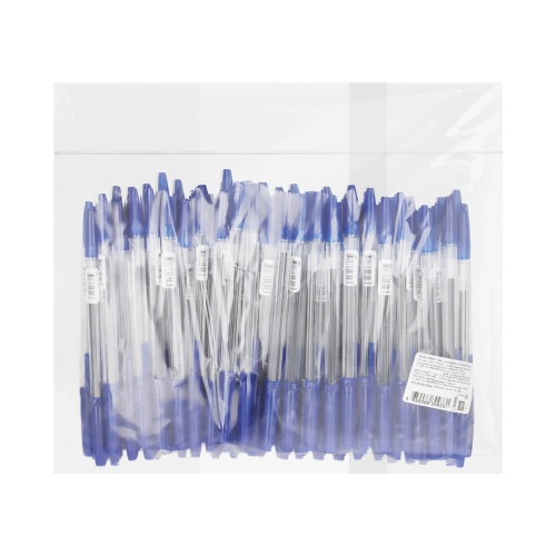 Ручка шариковая СТАММ "Офис" синяя, 0,7-1,0мм, тонированный корпус