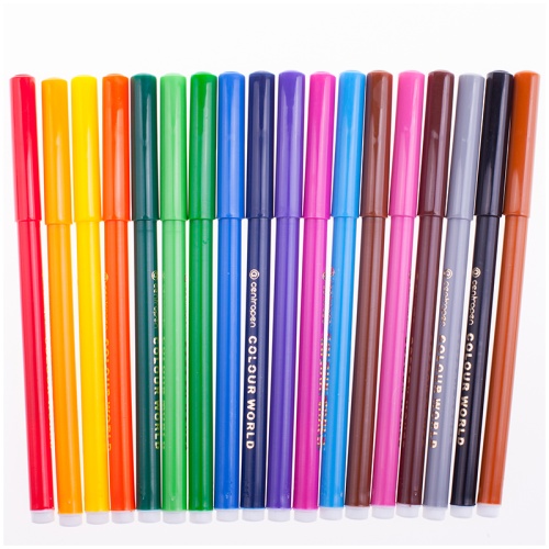 Фломастеры Centropen "Colour World", 18цв., трехгранные, смываемые