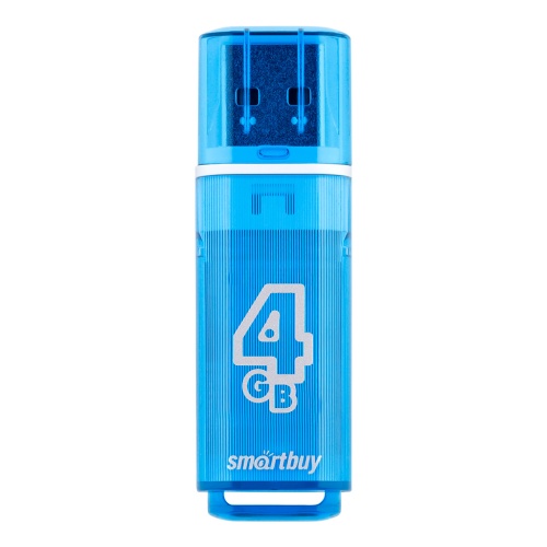 Память USB Flash 4 GB Smartbuy Glossy series Blue USB 2.0