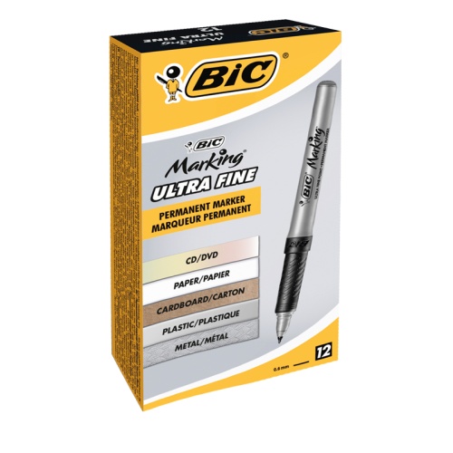 Маркер перманентный для CD/DVD Bic черный, 0,7мм, грип Маркер перманентный для CD/DVD Bic черный, 0,7мм, грип