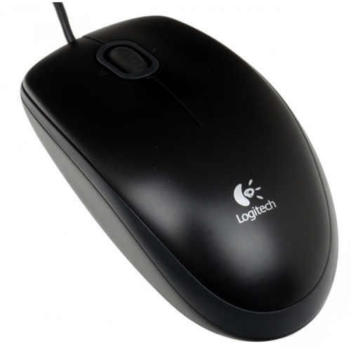Мышь проводная Logitech B100 черный
