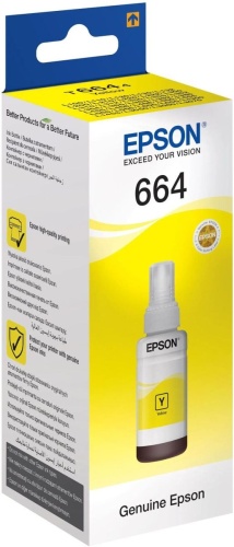 Чернила Epson C13T66444A желтые для L100/L110/L210/L300/L355 (70мл)