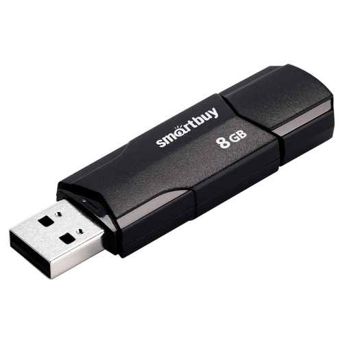 Память USB Flash 8 GB Smartbuy "Clue" USB 2.0 Flash Drive, черный