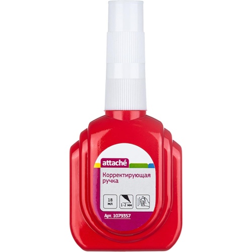 Корректирующий карандаш 18 мл Attache металлический наконечник красная Корректирующий карандаш 18 мл Attache металлический наконечник красная