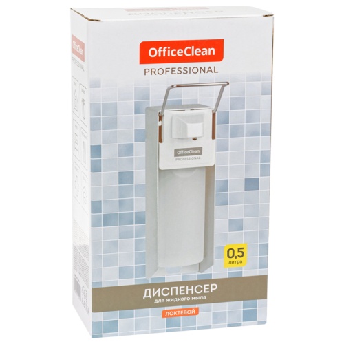 Диспенсер для жидкого мыла OfficeClean Professional, локтевой, белый, наливной, 0,5л Диспенсер для жидкого мыла OfficeClean Professional, локтевой, белый, наливной, 0,5л