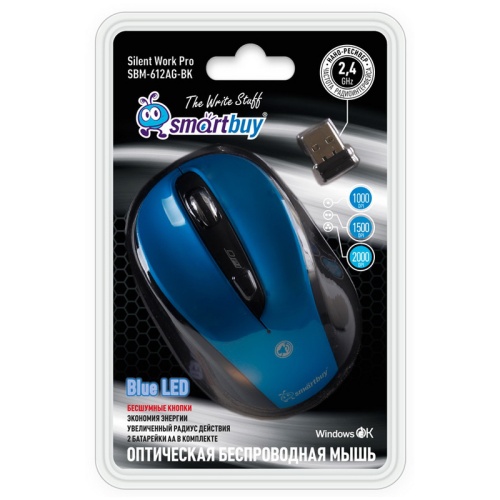 Мышь беспроводная Smartbuy 612AG синий