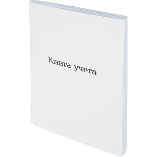 Книга учета 96 листов А5 в клетку на скрепке блок офсет Attache (обложка - мелованный картон)