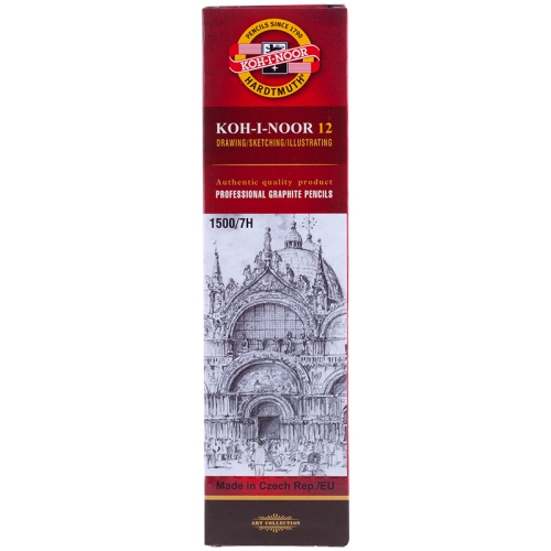 Карандаш чернографитный Koh-I-Noor "1500" 7Н, заточен.