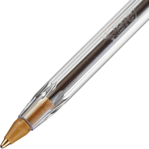 Ручка шариковая неавтоматическая Bic Cristal синяя (толщина линии 0.32 мм, корпус прозрачный)