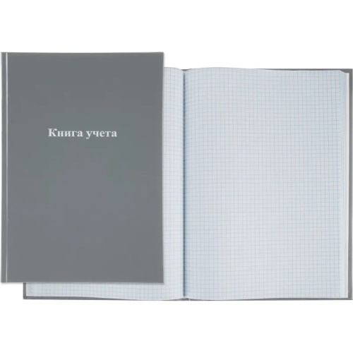 Книга учета Attache 96 листов А4 на сшивке блок офсет серая (обложка - бумвинил)