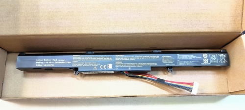 Аккумуляторная батарея для ноутбука Asus X450J (A41-X550E) 14.4V 2600mAh OEM черная аккумуляторная батарея для ноутбука asus x450j (a41-x550e) 14.4v 2600mah oem черная