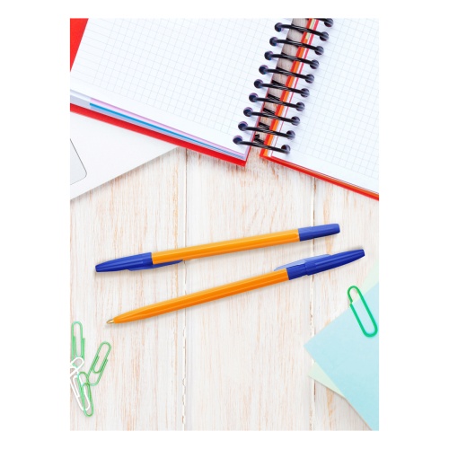 Ручка шариковая СТАММ "511 Orange" синяя, 1,0мм