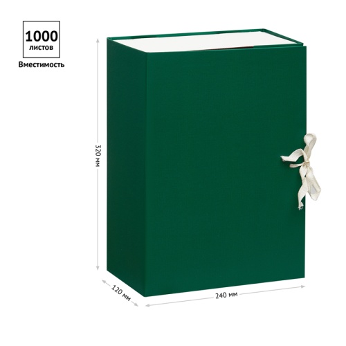 Короб архивный с завязками OfficeSpace разборный, БВ, 120мм,ассорти,клапан микрогофрокартон,до 1000л