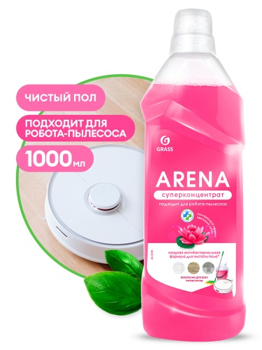 Средство для мытья полов 1 л, GRASS ARENA с полирующим эффектом Цветущий лотос