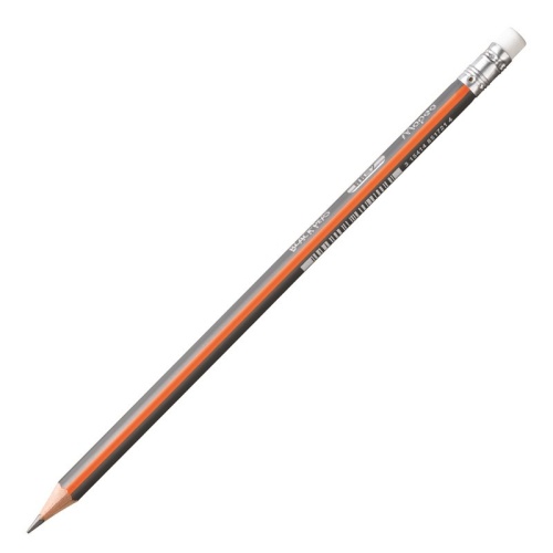 Карандаш чернографитный HB с ластиком Maped Black Pep's заточенный трехгранный