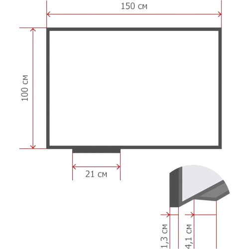 Доска пробковая 100x150 см Attache Iron