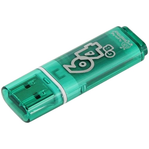 Память USB Flash 64 GB Smartbuy "Glossy" USB 2.0 Flash Drive, зеленый
