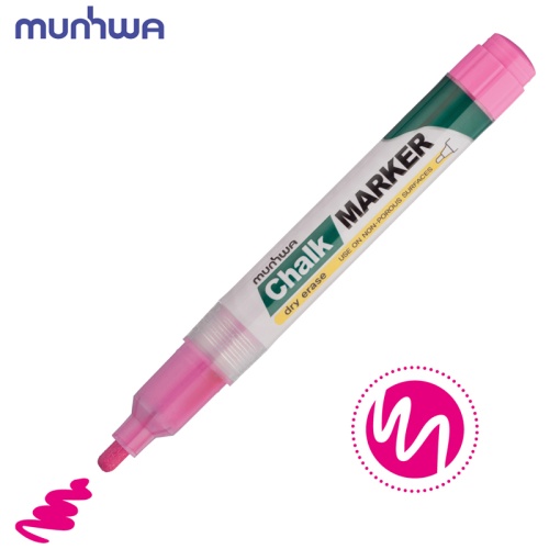 Маркер меловой MunHwa "Chalk Marker" розовый, 3мм, спиртовая основа, пакет