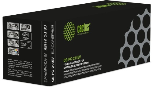 Картридж Pantum (PC-211EV) P2200/P2207/P2507/P2500W/M6500/6550/6607, 1,6К Cactus Картридж Pantum (PC-211EV) P2200/P2207/P2507/P2500W/M6500/6550/6607, 1,6К Cactus