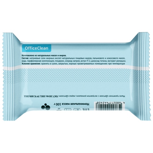 Мыло туалетное 100 г, OfficeClean "Детское с ромашкой", флоу-пак Мыло туалетное 100 г, OfficeClean "Детское с ромашкой", флоу-пак