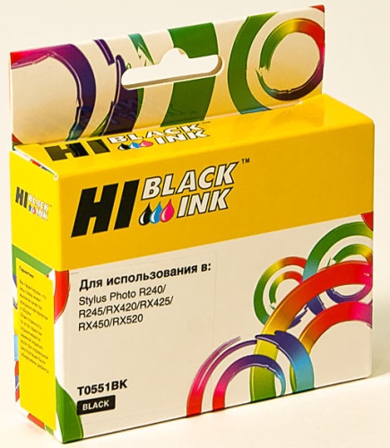 Картридж Hi-Black (HB-T0551) для Epson Stylus Photo R240/RX420/RX520, Bk Картридж Hi-Black (HB-T0551) для Epson Stylus Photo R240/RX420/RX520, Bk