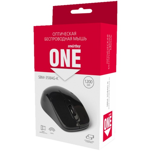 Мышь беспроводная Smartbuy ONE 358AG черный Мышь беспроводная Smartbuy ONE 358AG черный
