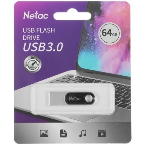 Память USB Flash 64 GB Netac U278 USB 3.0, металлическая матовая