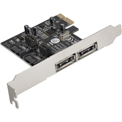Контроллер ExeGate EXE-501 PCI-E 2.0, SATA3 6Gb/s, 2 int+2 ext (OEM)
