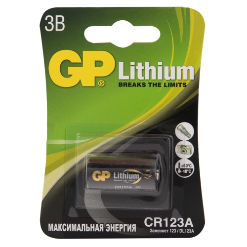 Батарейка 16340 GP Lithium Литиевая (1шт в упаковке)
