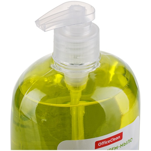 Мыло жидкое 500 мл,OfficeClean "Нежное", антибактериальное, с маслом оливы, крем, с дозатором