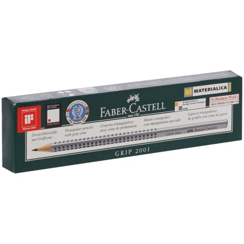 Карандаш чернографитный Faber-Castell "Grip 2001" HB, трехгранный, заточен.