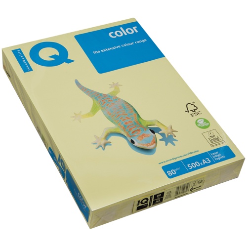 Бумага IQ "Color trend" А3, 80г/м2, 500л. (лимонно-желтый)