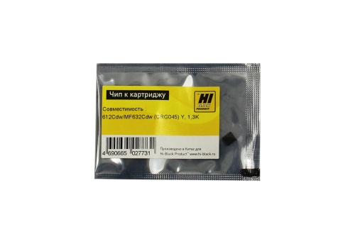 Чип Hi-Black к картриджу Canon Color imageCLASS /LBP612Cdw/MF632Cdw (CRG 045) Y, 1,3K чип hi-black к картриджу canon color imageclass /lbp612cdw/mf632cdw (crg 045) y, 1,3k