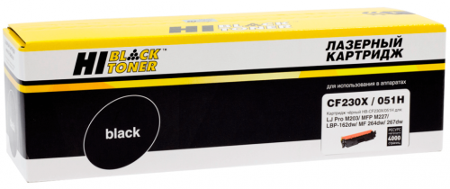 Картридж HP (CF230X/051H) LJ Pro M203/MFP M227/LBP162dw/MF 264dw/267dw, 4K Hi-Black
