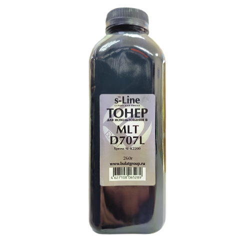 Тонер Samsung SL-K2200 (MLT-D707L), Bk, 220 г, S-Line тонер samsung sl-k2200 (mlt-d707l), bk, 220 г, s-line